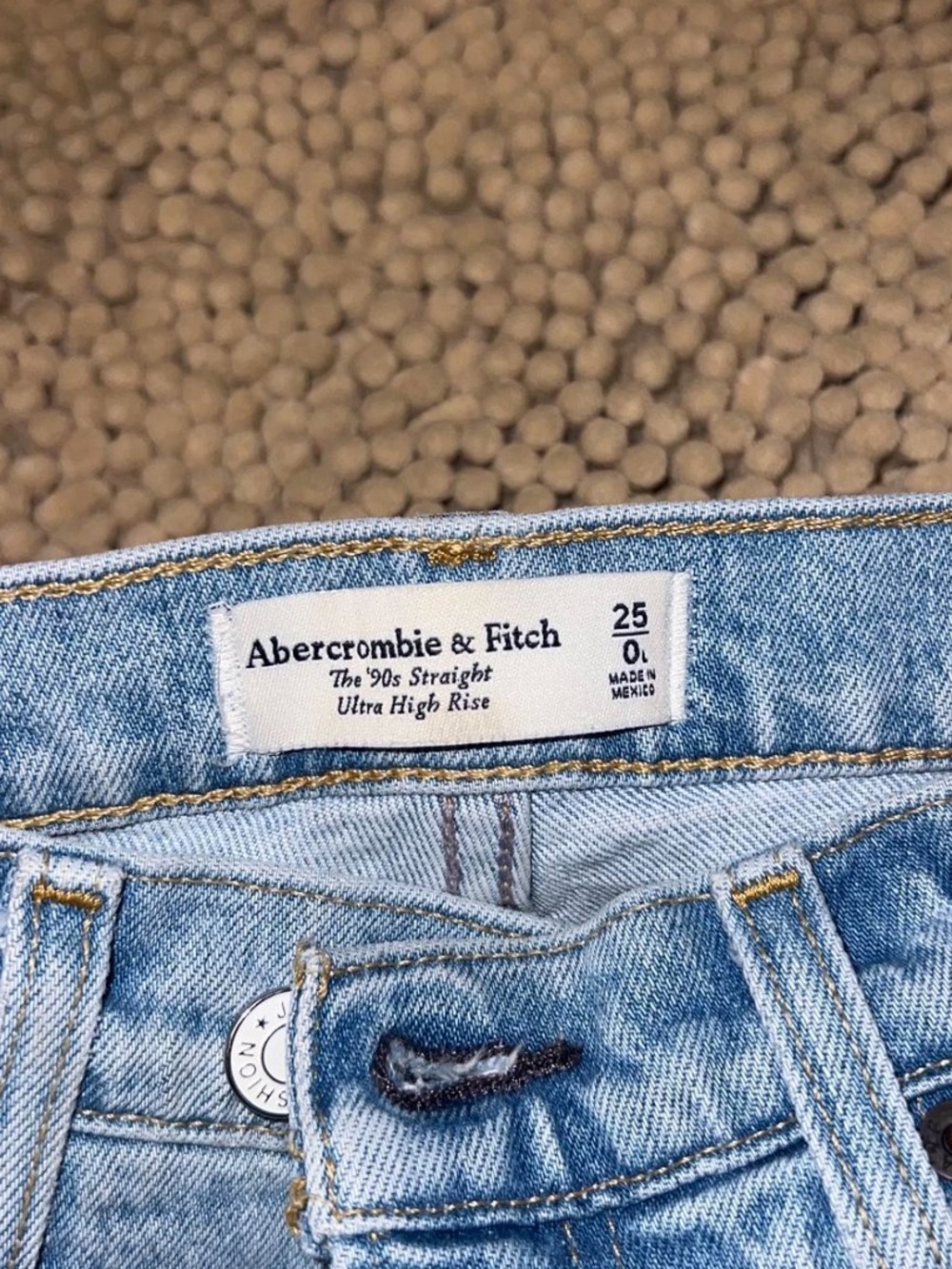 Abercrombie & Fitch Light Blue High-Rise Flare Jeans
